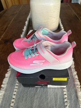 Skechers Pink and Mint Girls' Slip-On Sneakers